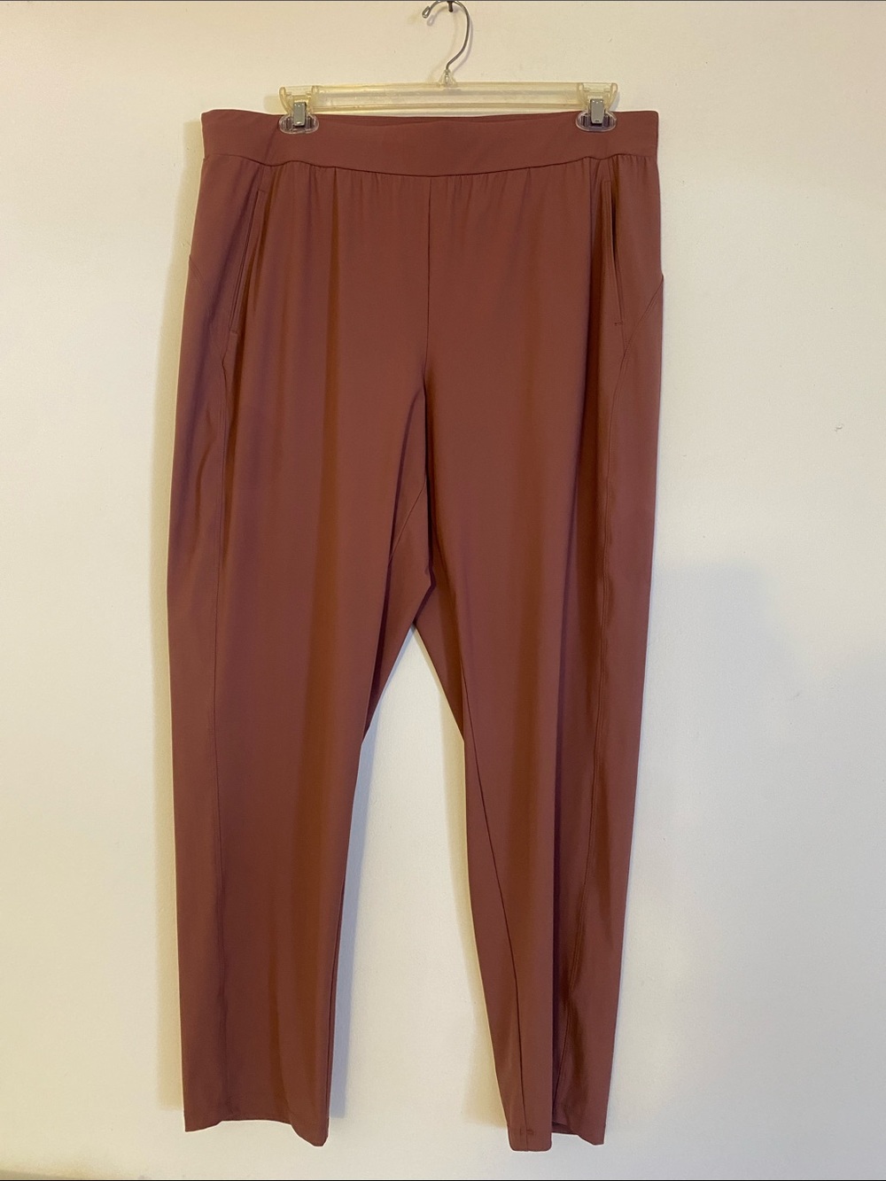STYLUS Rust-Colored Straight Leg Ponte Pants